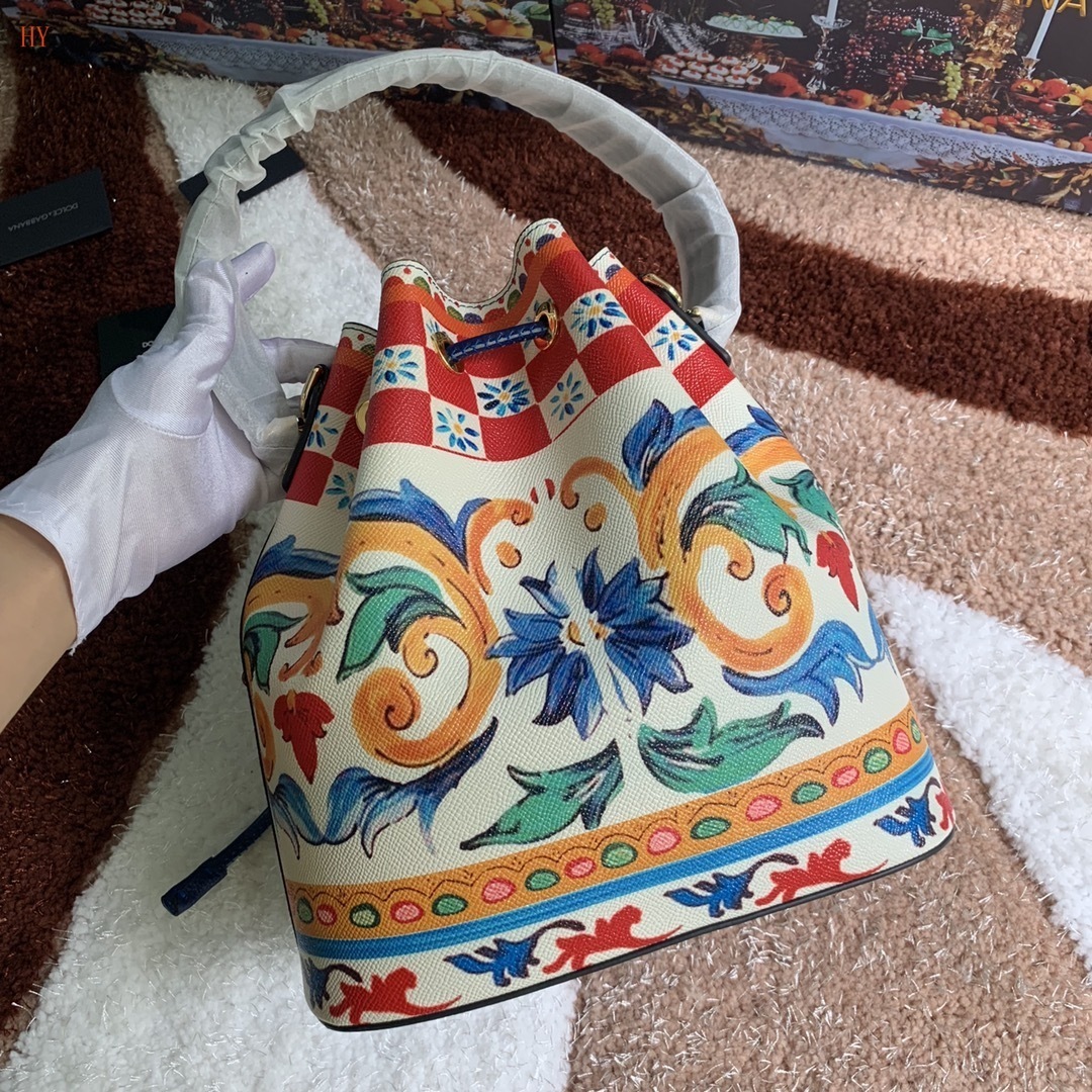 dolce & gabbana 27x25 cm colorful bucket bag - Image 5