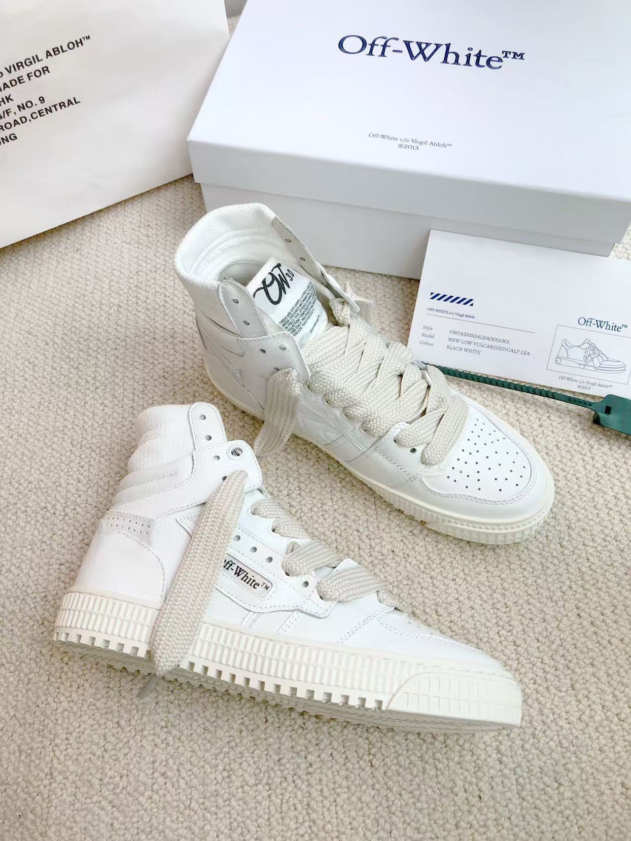 off-white high-top sneakers - size 35/44 - Image 5