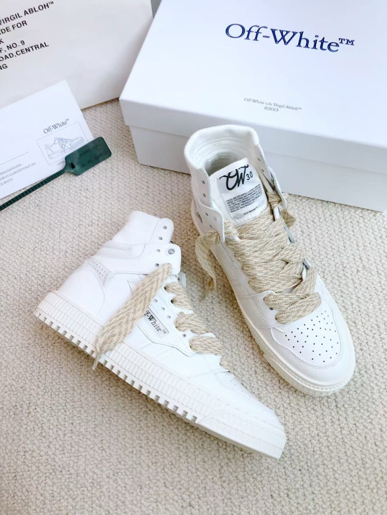 off-white high-top sneakers - size 35/44 - Image 5