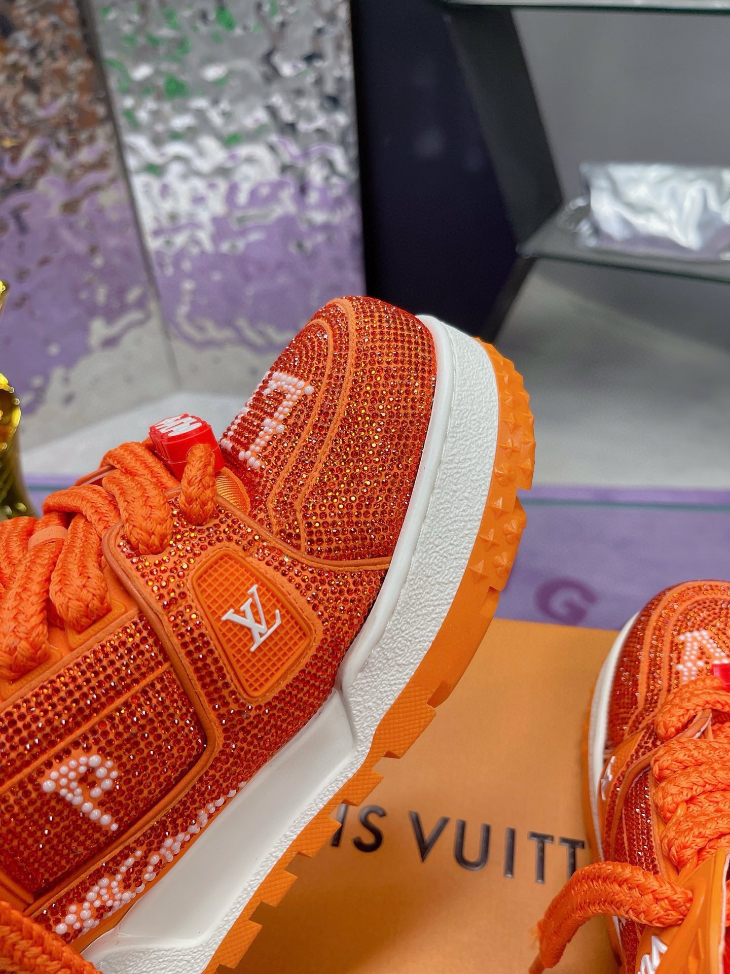 louis vuitton l couples sneakers 35-44 orange - Image 5