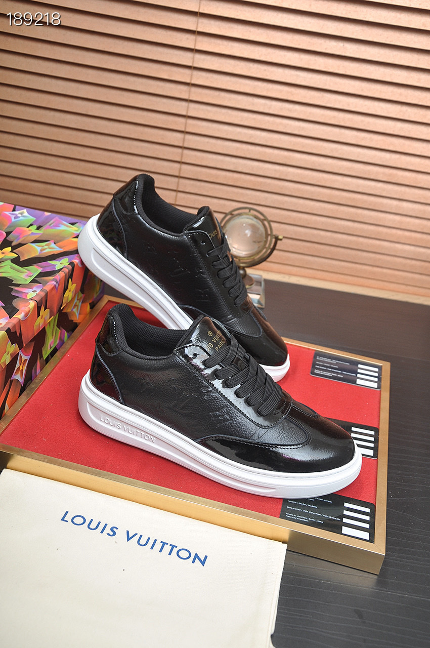 louis vuitton black casual sneakers size 38-44 gl290 - Image 5