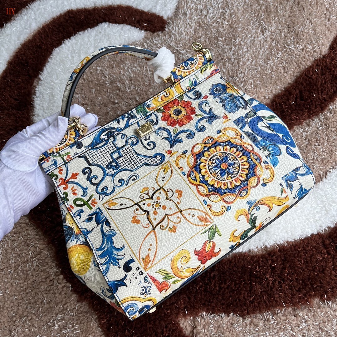 dolce & gabbana floral print handbag 25x20x12.5 cm - Image 5