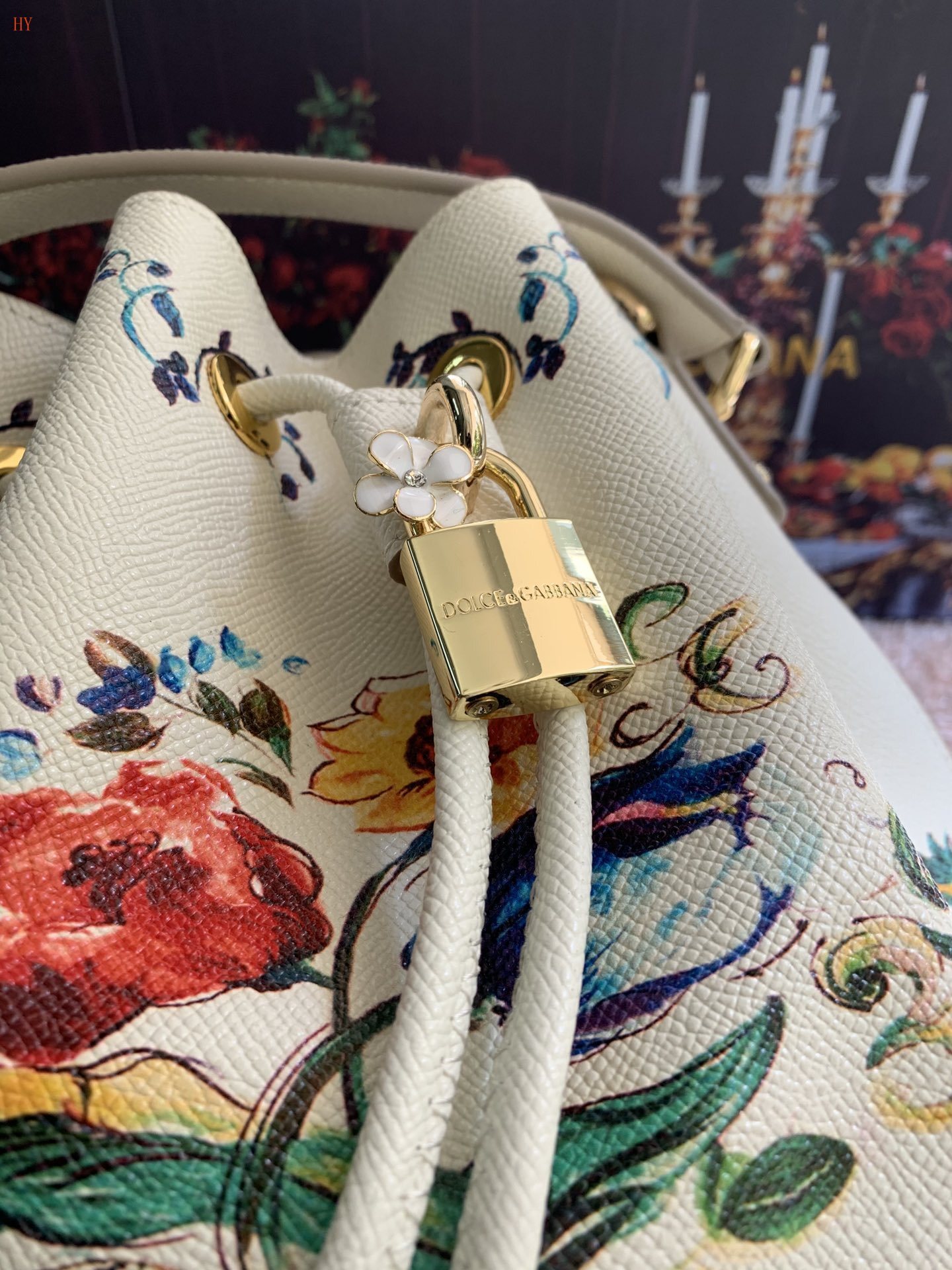dolce & gabbana floral print bucket bag 27x25 cm - Image 5