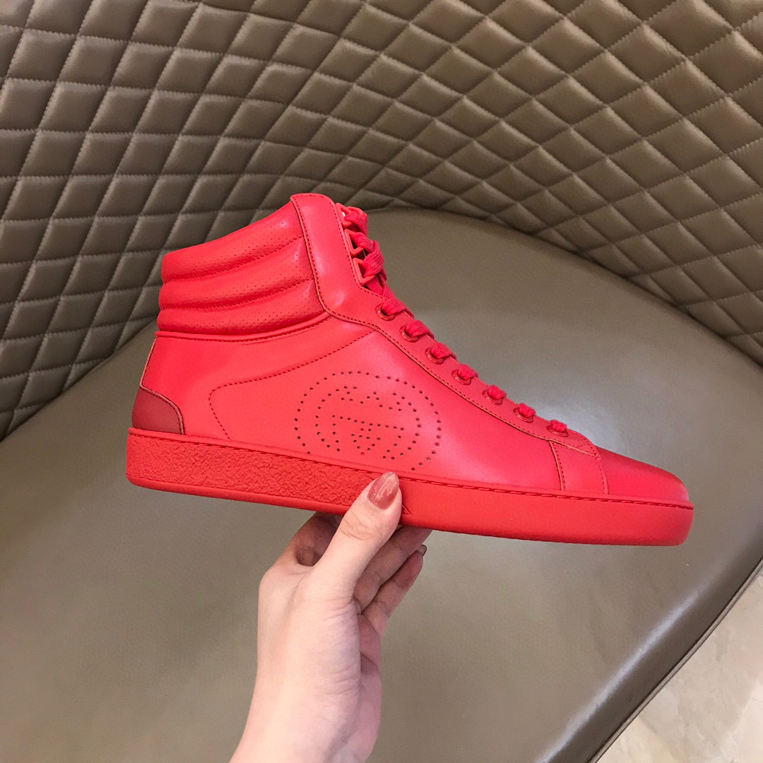 gucci high-top sneakers in red - sizes 38-44 - Image 5