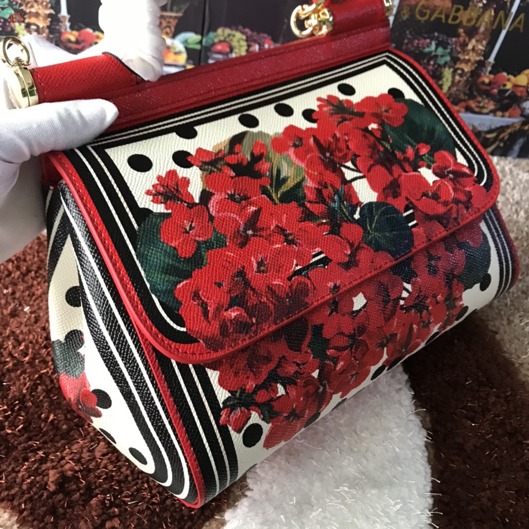 dolce & gabbana floral print handbag 25x20x12.5 cm - Image 5
