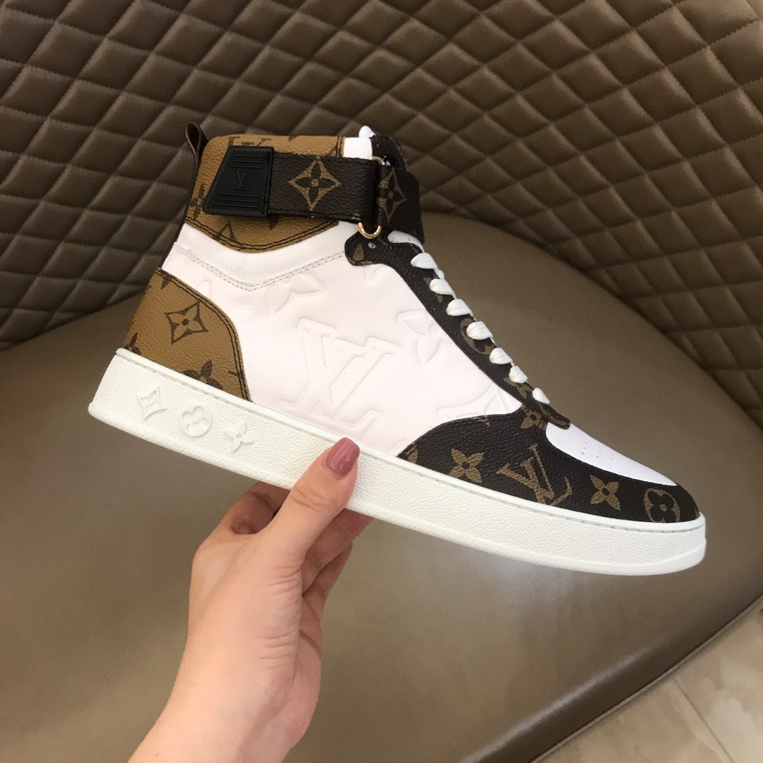 louis vuitton high-top sneakers for couples, size 35-44 - Image 5