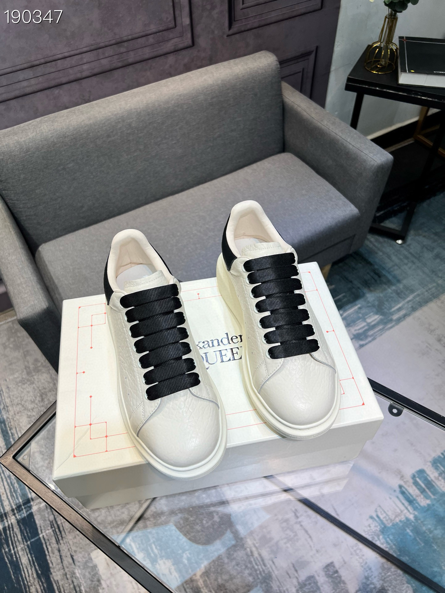 alexander mcqueen lyt310 sneakers in white and black, sizes 35-44 - Image 5