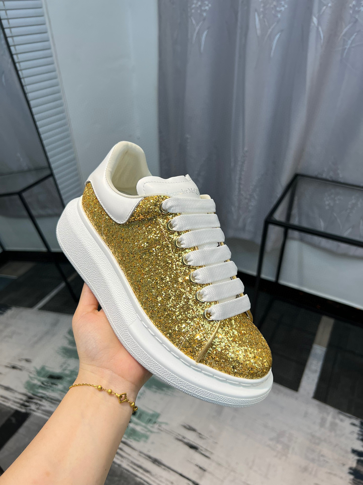 alexander mcqueen glitter sneakers for couples - sizes 35-44 - Image 5