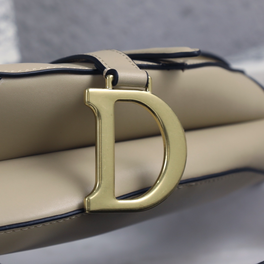 dior saddle bag - 25.5x20x6.5 cm - beige - Image 5
