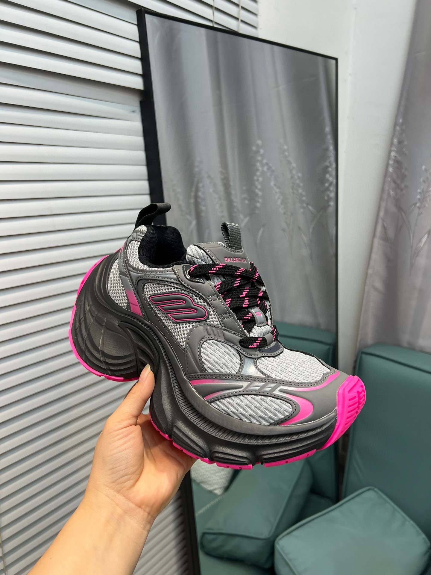 balenciaga couples sneakers 35/46 - gray/pink - Image 5