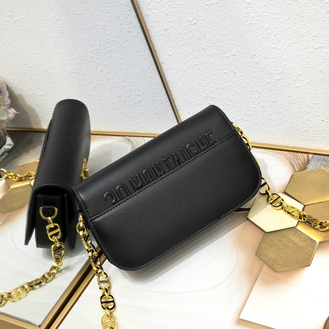 dior black leather crossbody bag - 22x13x6.5 cm - Image 5