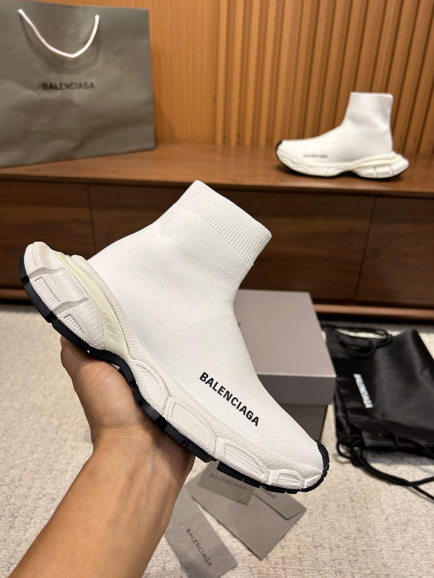 balenciaga couples' sneakers, size 35-44, white - Image 5
