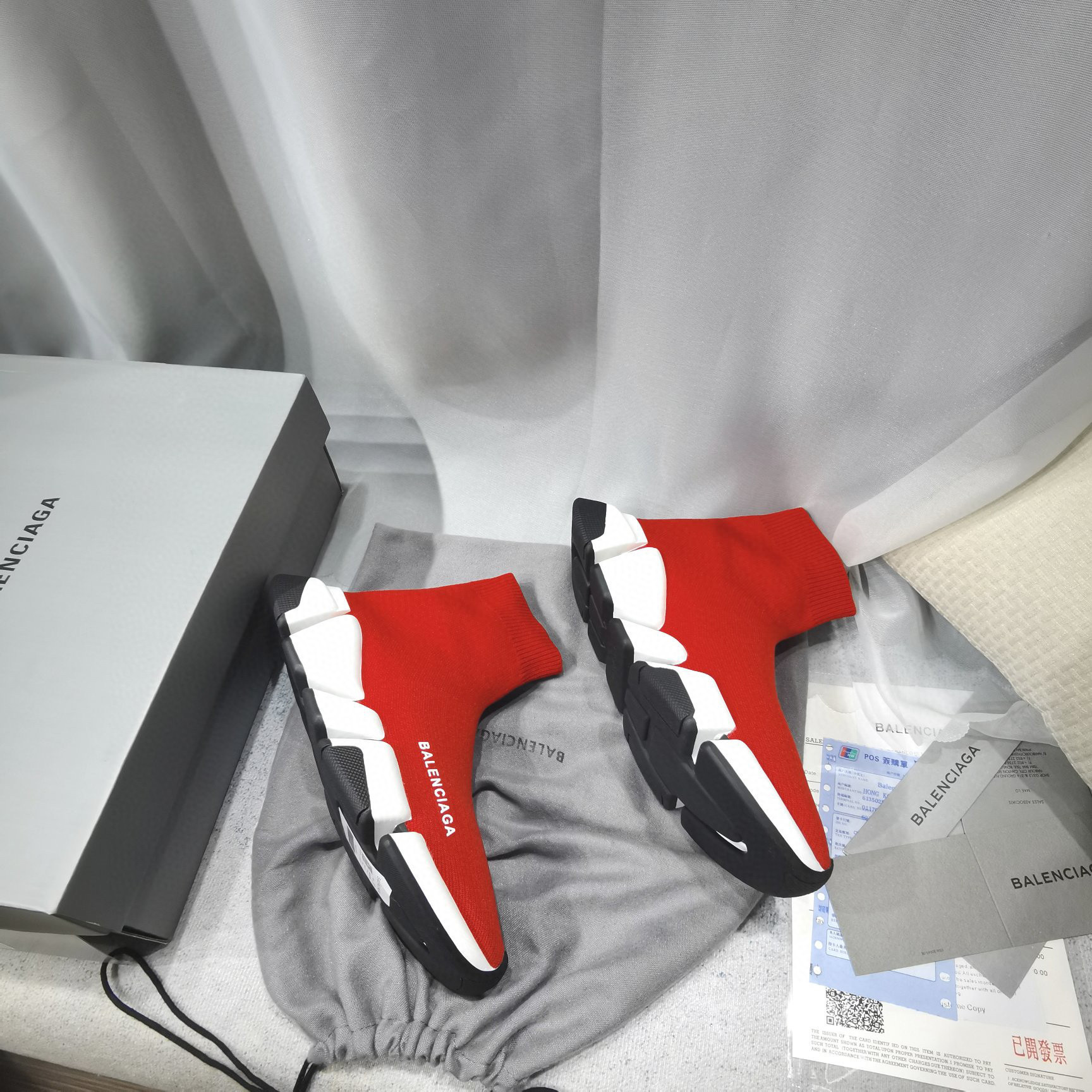balenciaga red sock sneakers size 35-44 - Image 5