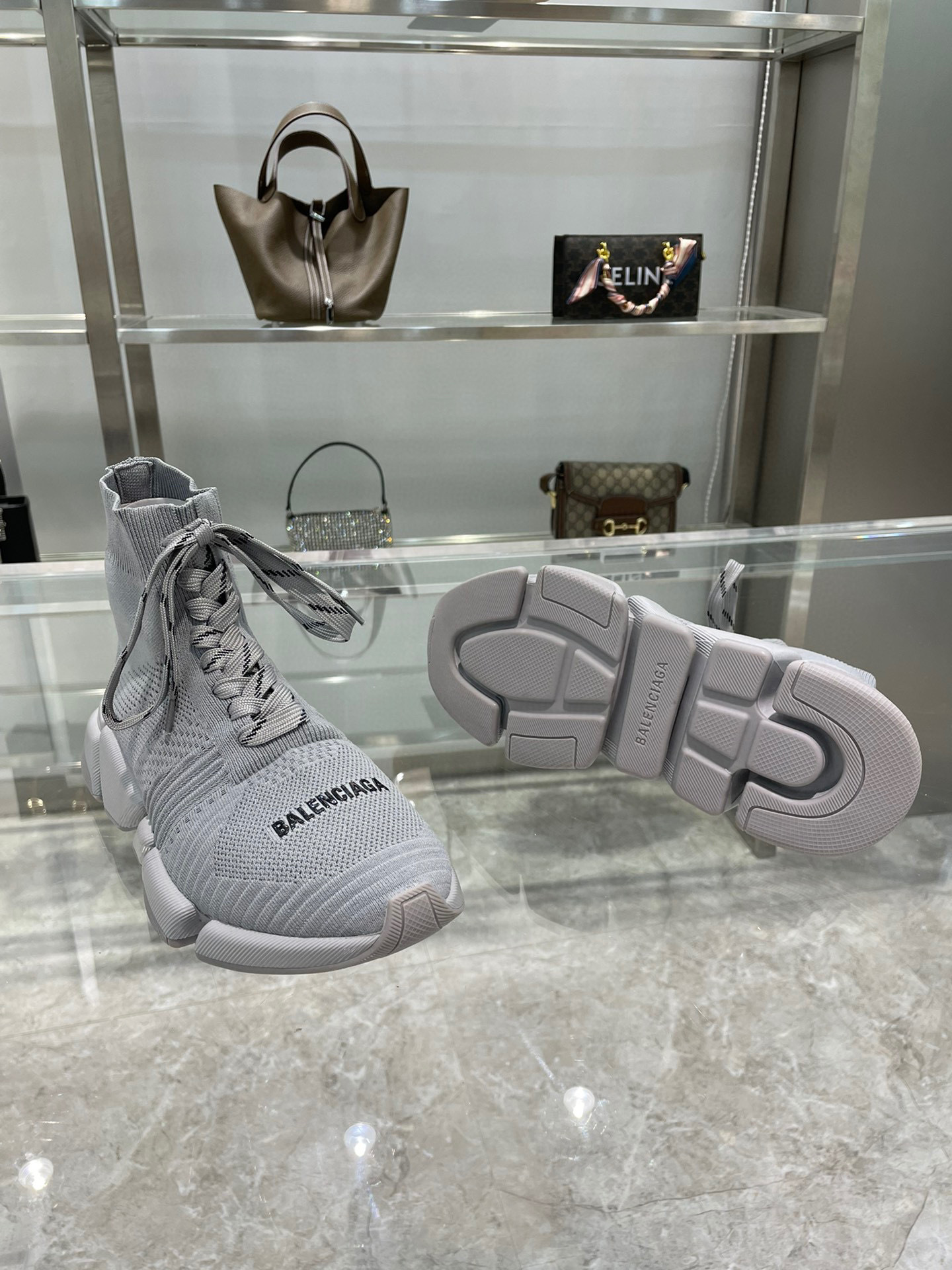 balenciaga couples sock sneakers 35-44 - gray - Image 5