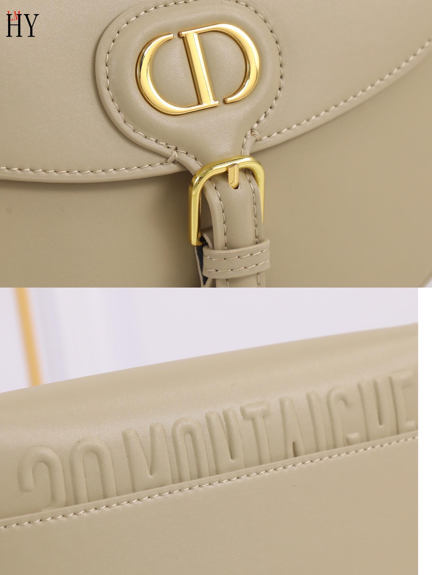 dior 22cm beige leather crossbody bag - model 408042 - Image 5