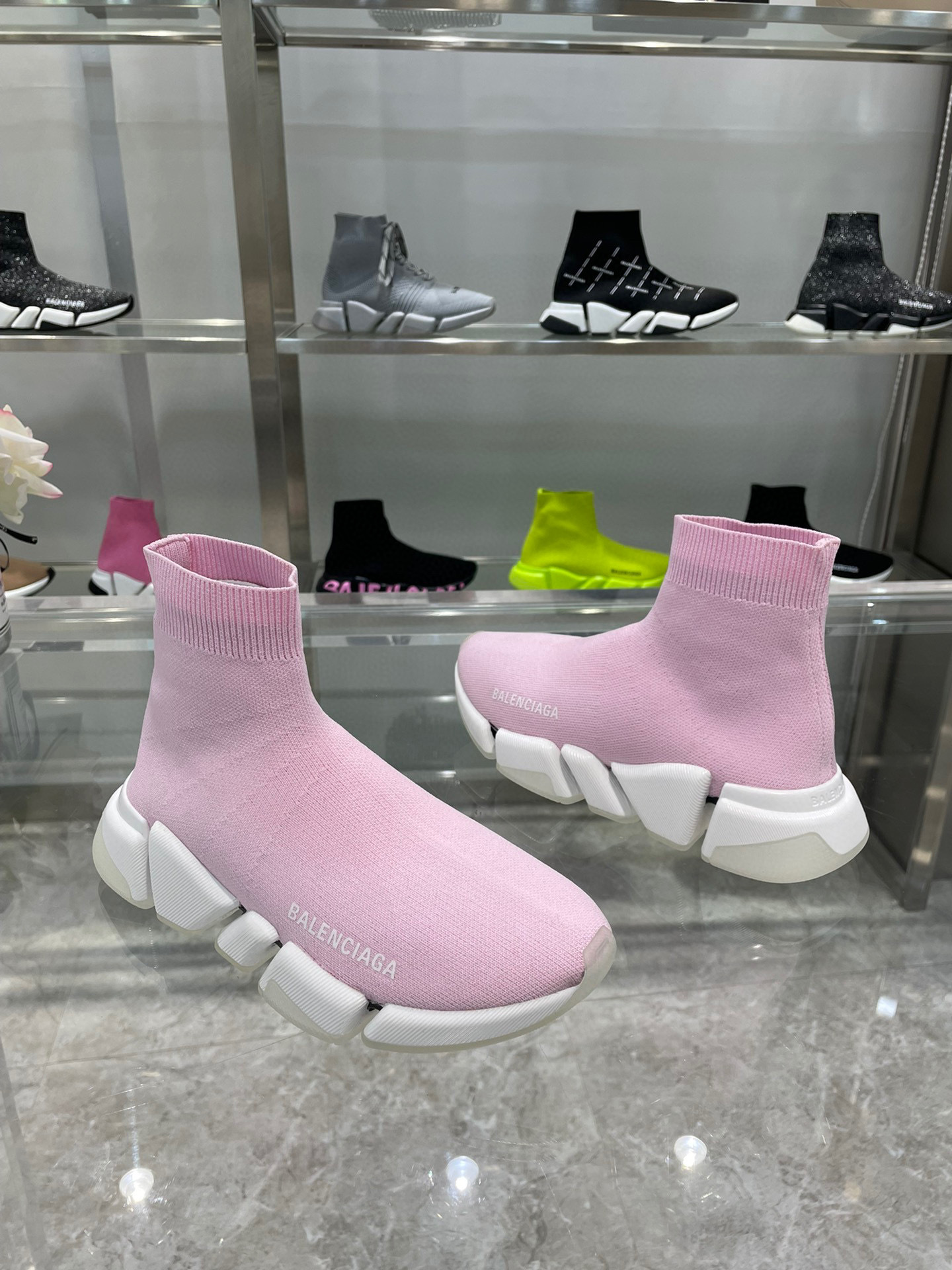 balenciaga pink sock sneakers size 35-44 - Image 5