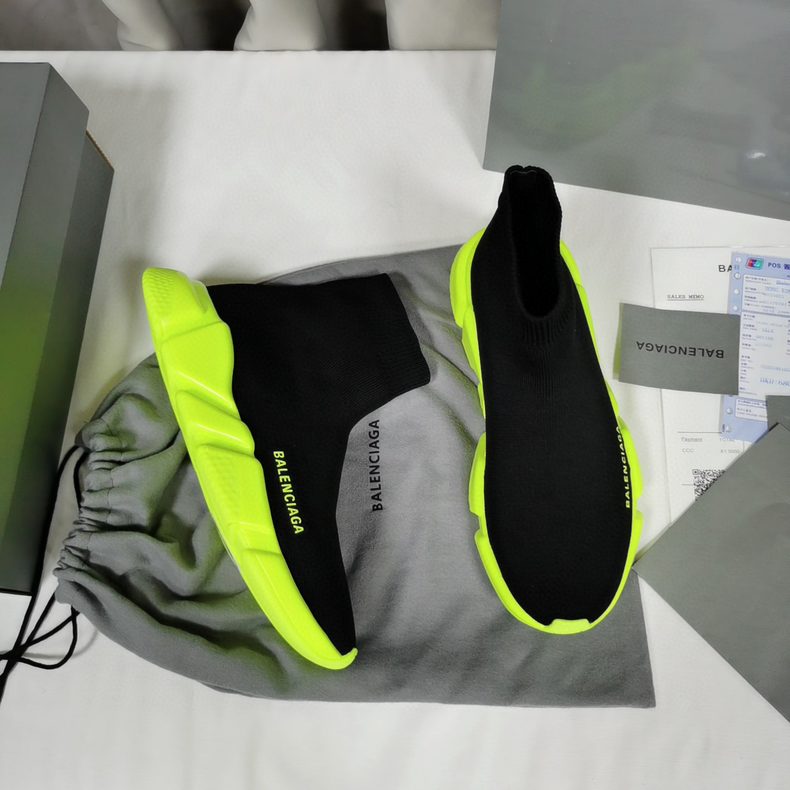 balenciaga sock sneakers - size 35-44 - black/neon yellow - Image 5