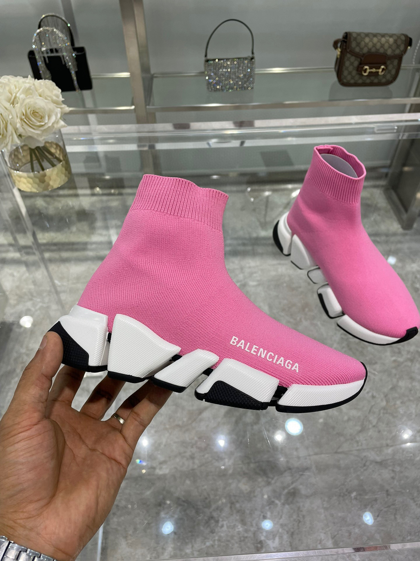 balenciaga pink sock sneakers 35-44 - Image 5