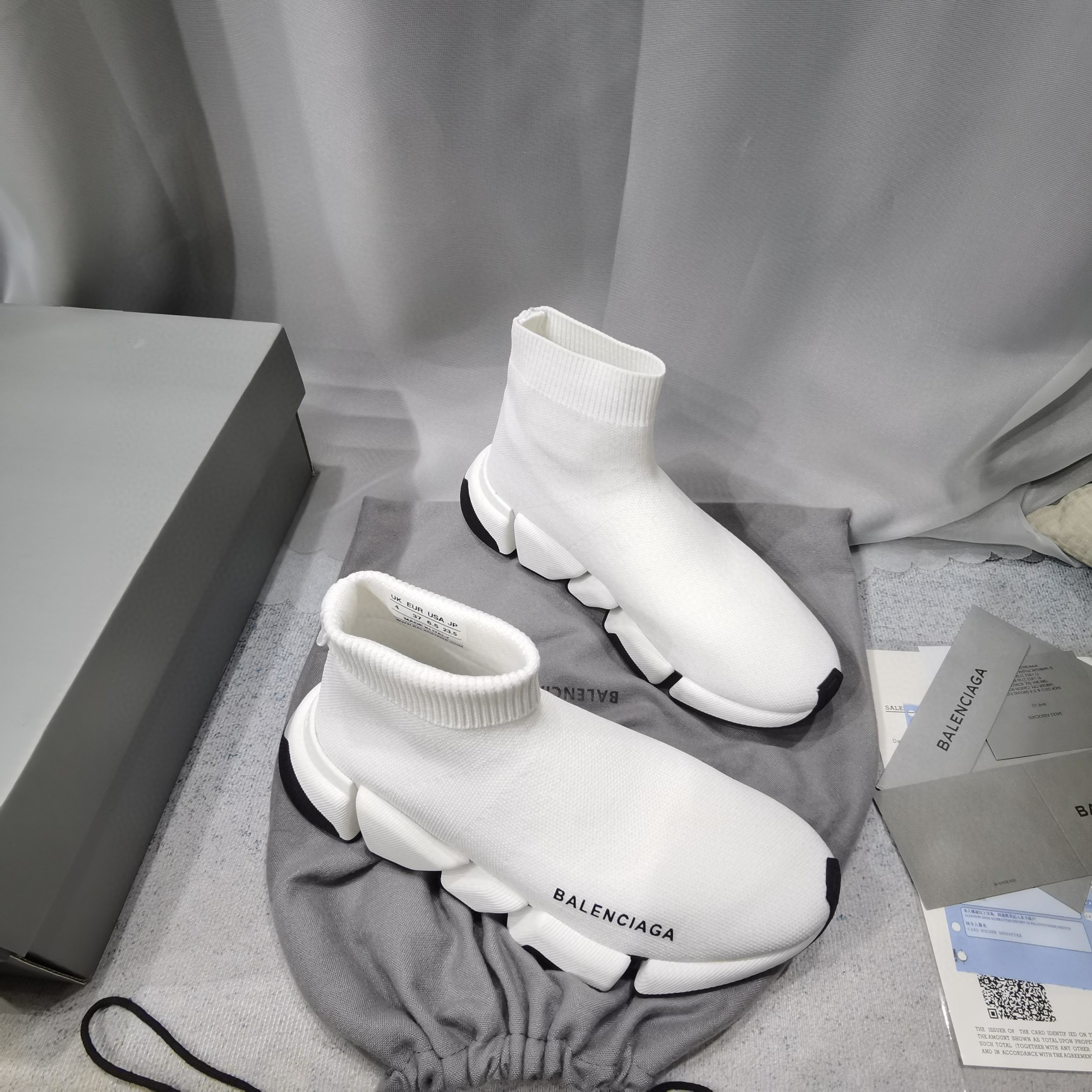 balenciaga white sock sneakers size 35-44 - Image 5
