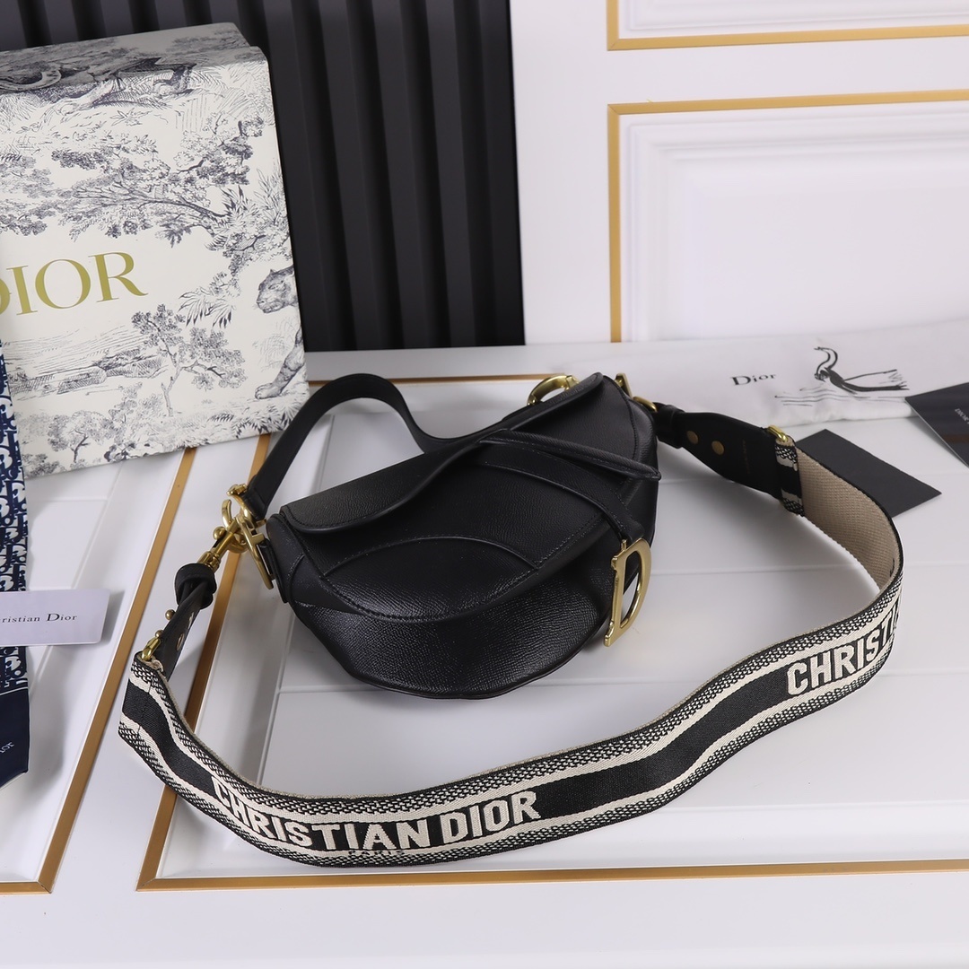 dior black saddle bag - 25.5x20x6.5 cm - Image 5