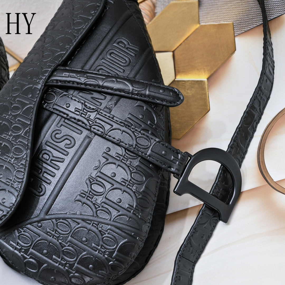 dior black saddle bag - 25.5x20x6.5 cm - Image 5