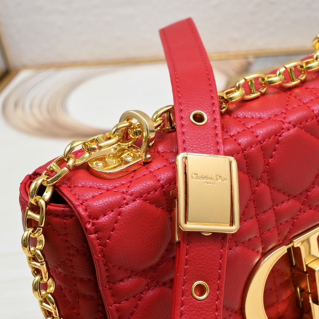 dior red quilted chain bag - model 21-13-8 - Image 5