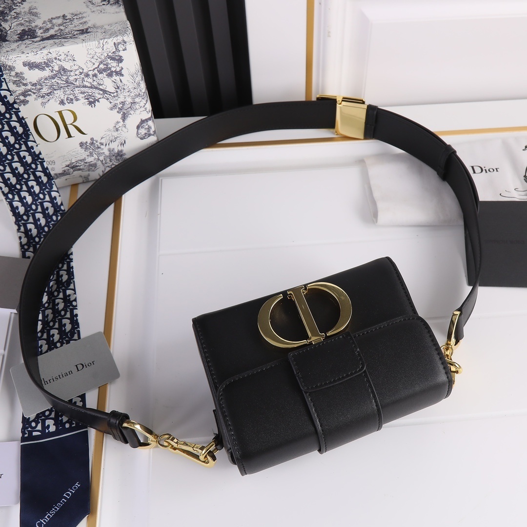 dior black leather shoulder bag - 17.5*11.5*5 - Image 5