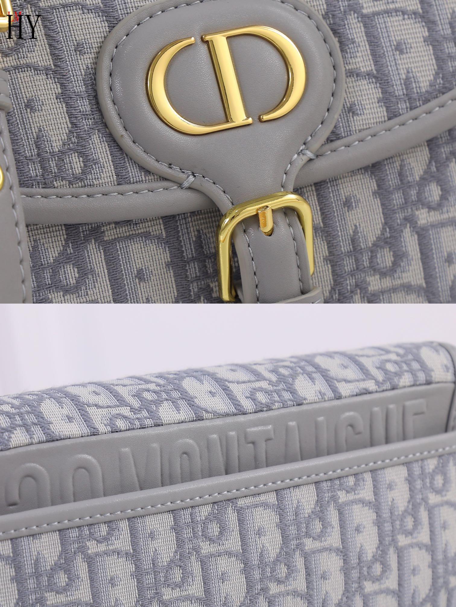 dior 22cm grey saddle bag - model 408042 - Image 5