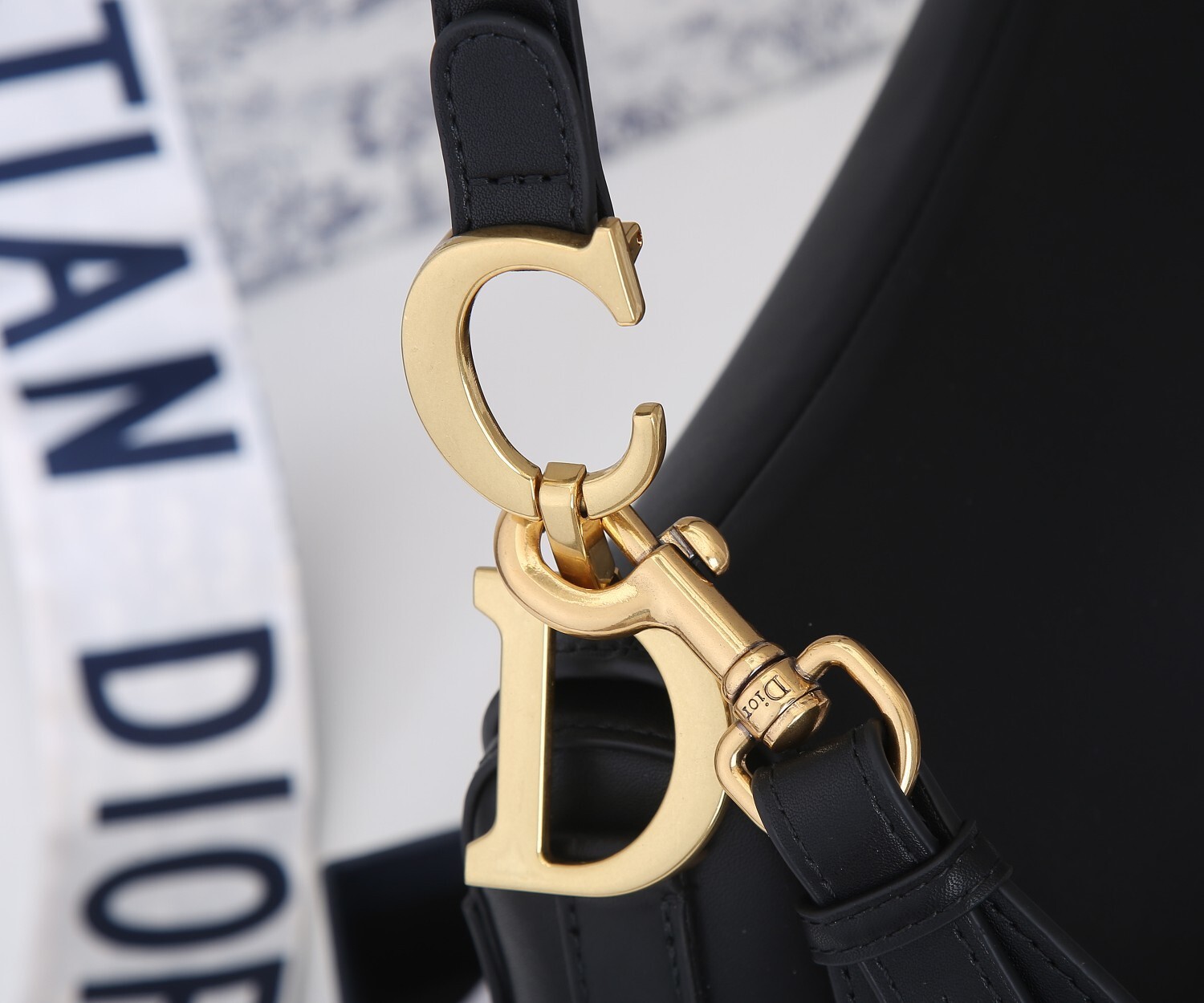 dior saddle bag - black leather, 25.5x20x6.5 cm - Image 5