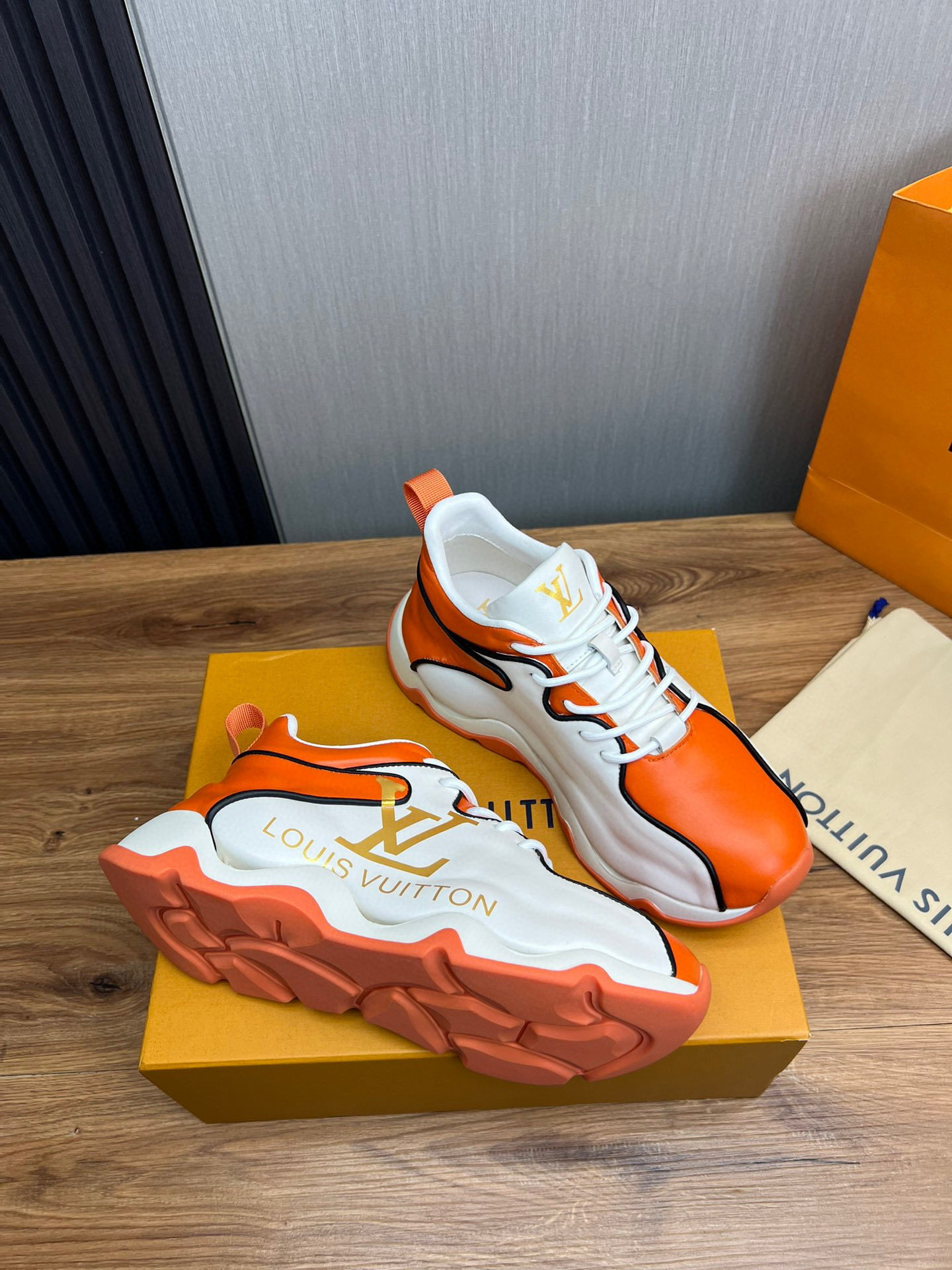 louis vuitton l casual shoes 38-44 - orange/white - Image 5