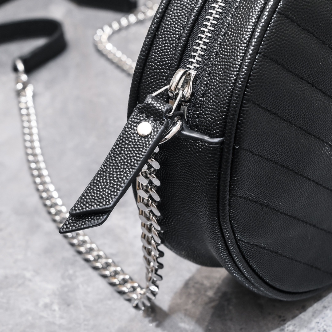yves saint laurent round black bag 17x17x5.5 cm - Image 5