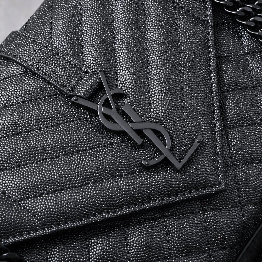 yves saint laurent quilted black crossbody bag - 24x17.5x6cm - Image 5
