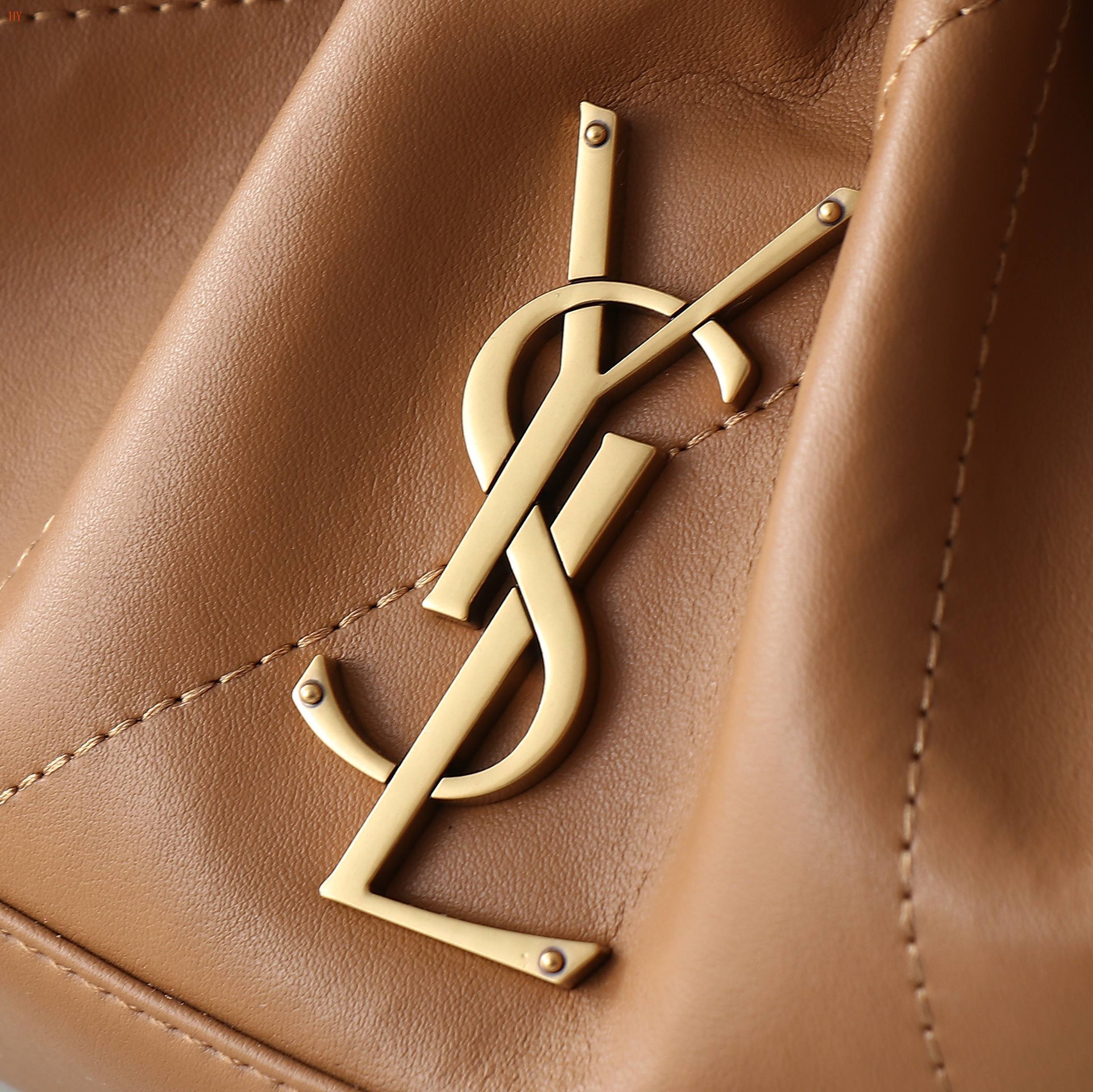yves saint laurent brown quilted bucket bag 29*25*11 - Image 5