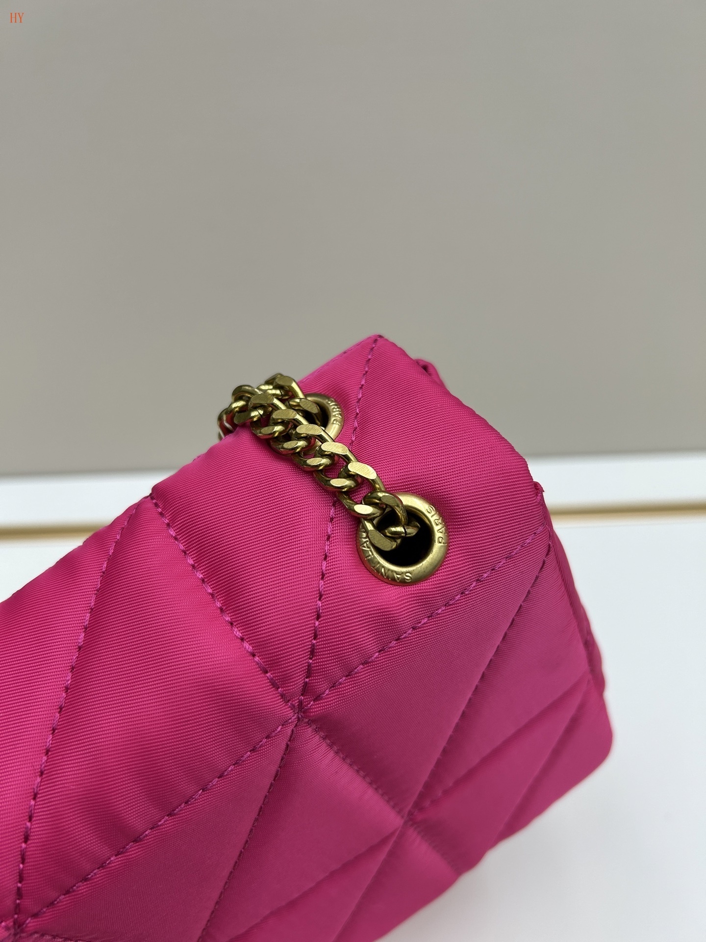 yves saint laurent pink quilted wallet on chain - 25*14*6 cm - Image 5