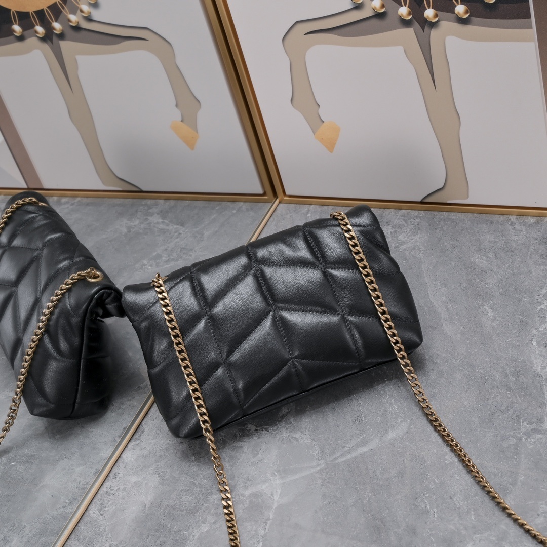 yves saint laurent black quilted bag - 23×15.5×8.5cm - Image 5