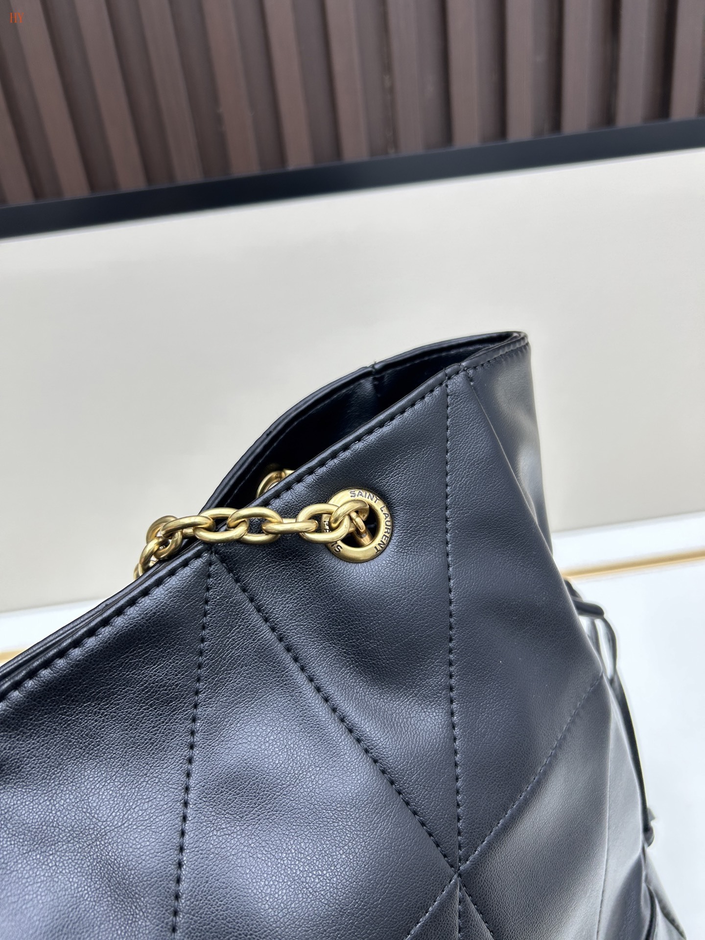 yves saint laurent quilted black tote bag 28x28x10 cm - Image 5