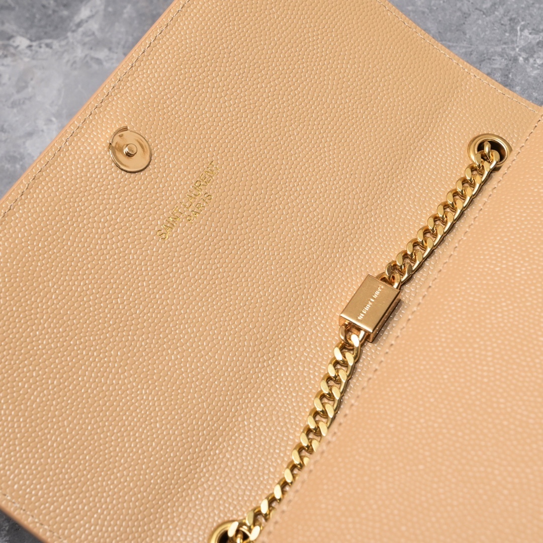 yves saint laurent beige leather crossbody bag 24*5.5*14.5 - Image 5
