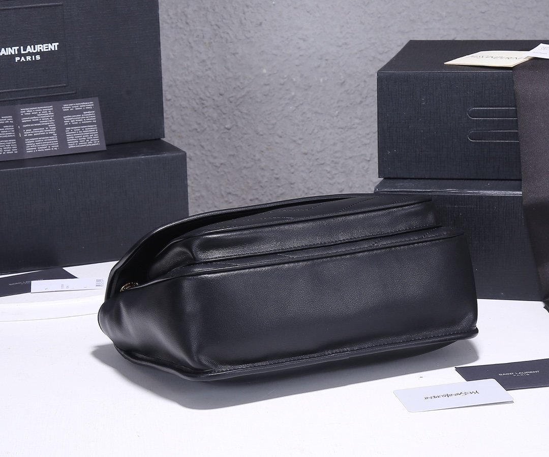 yves saint laurent black quilted leather crossbody bag - Image 5