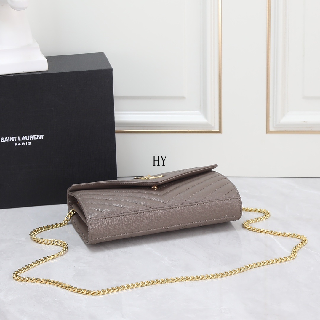 yves saint laurent chevron wallet on chain - 22.5x14x4 cm - Image 5