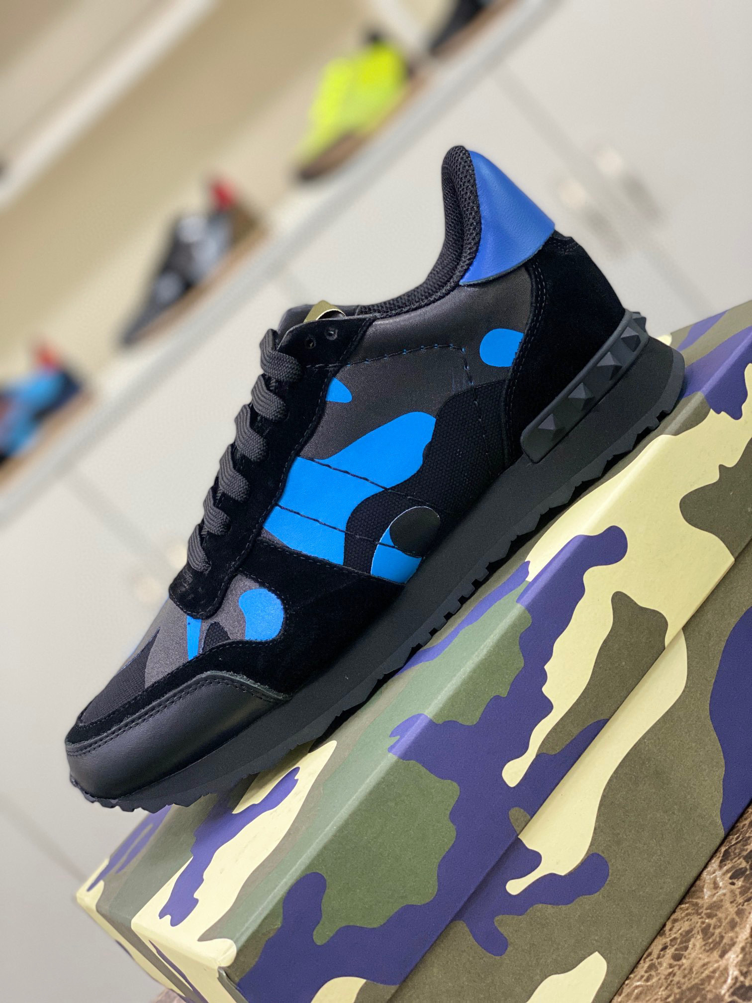 valentino casual sneakers in black/blue - sizes 38-44 - Image 5