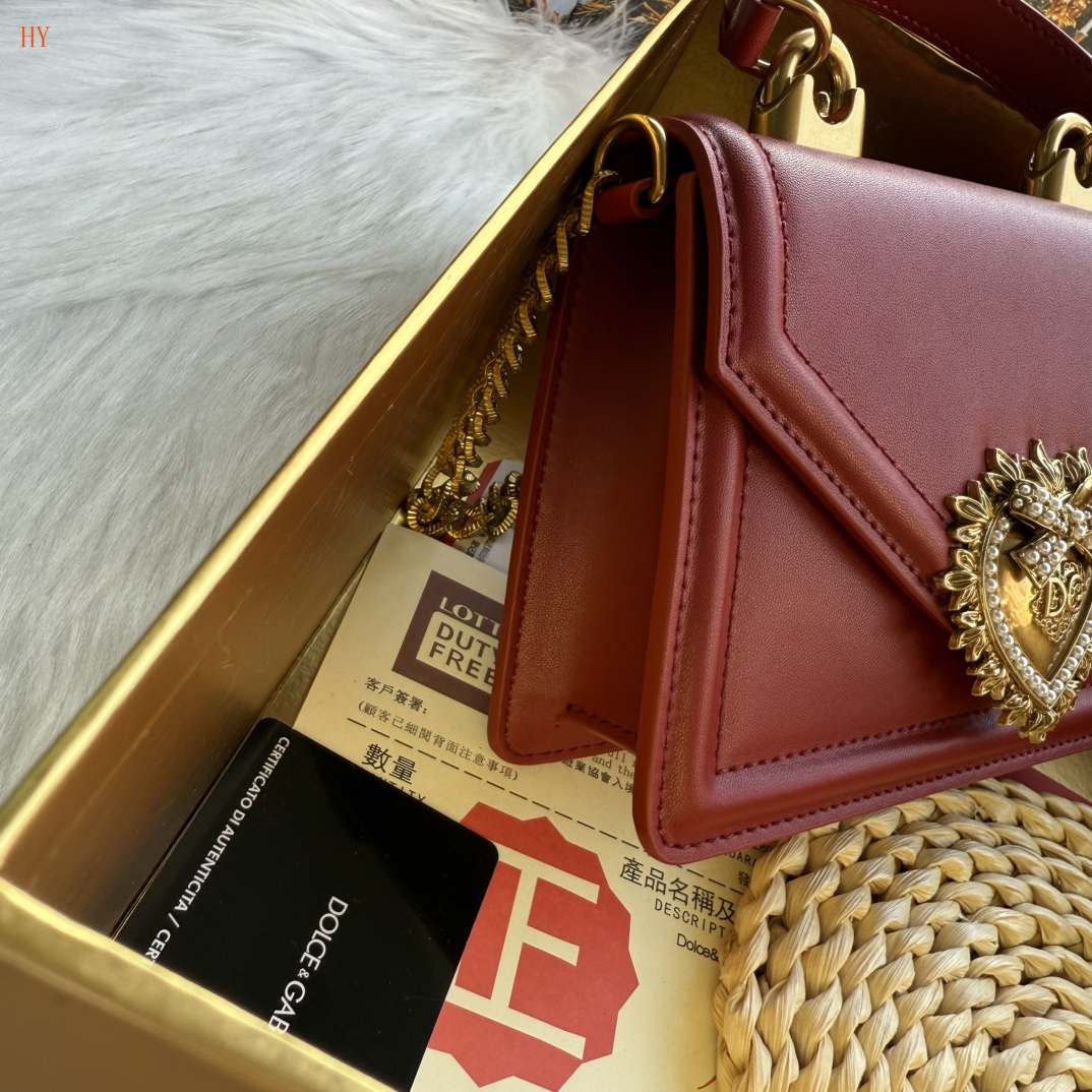 dolce & gabbana heart bag - 19x13x4.5 cm, red - Image 5
