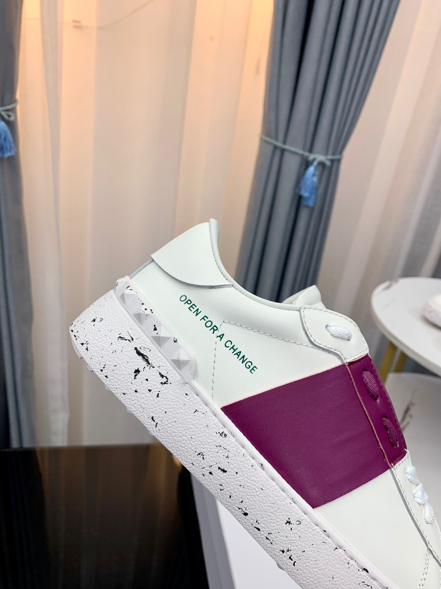 valentino couples sneakers 35-44 with purple stripe - Image 5