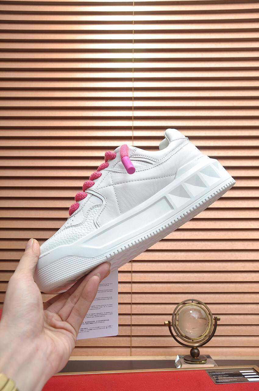 valentino garavani white sneakers with pink laces - size 35-44 - Image 6