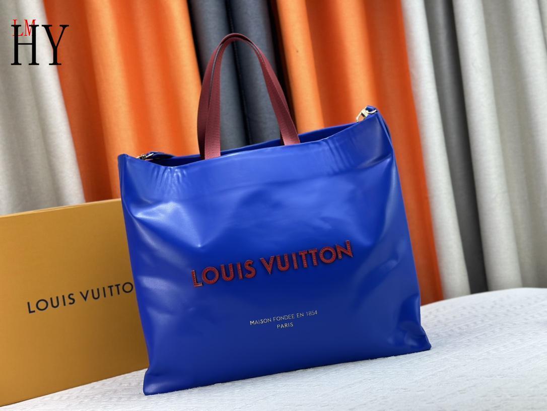 louis vuitton blue tote bag 40*32*16 cm