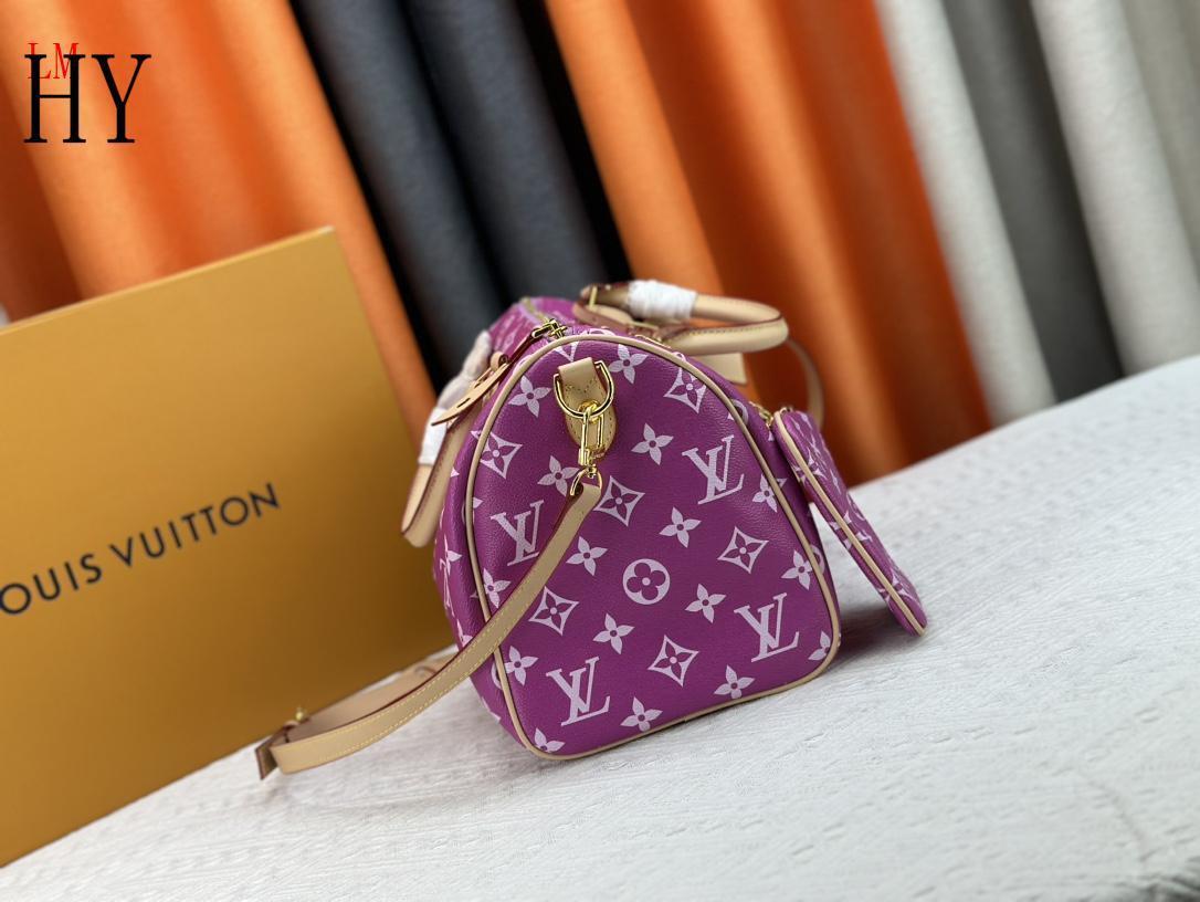 louis vuitton pink monogram handbag with pouch - 30x21x17 cm - Image 6