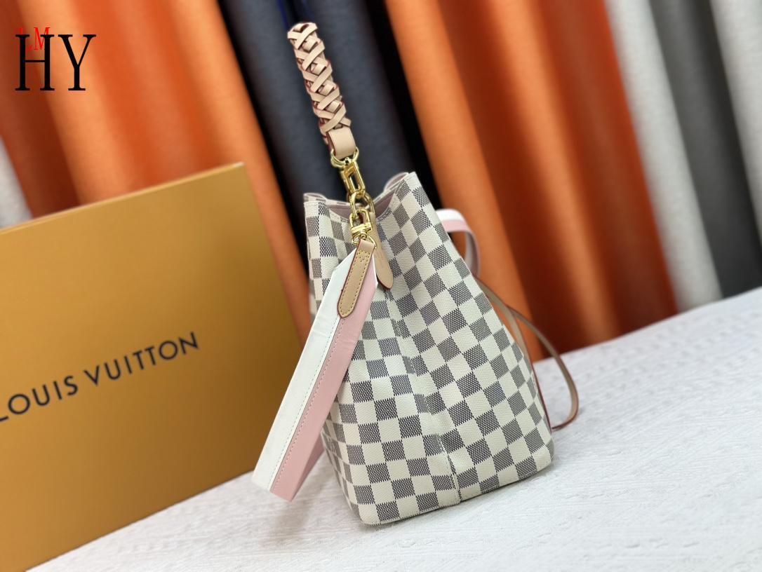 louis vuitton damier canvas bucket bag - 26x26x17.5 cm - Image 6