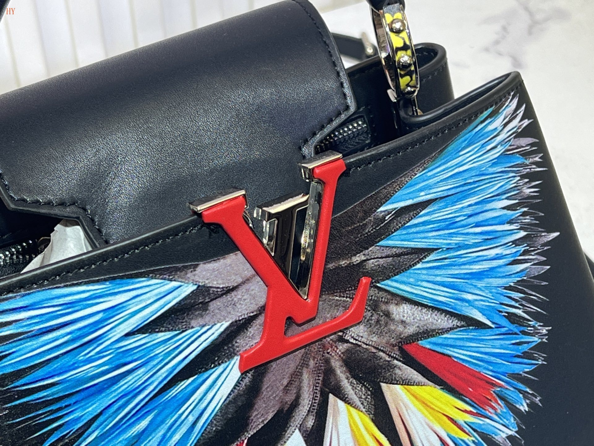 louis vuitton colorful handbag 27x17.3x9 cm - Image 6