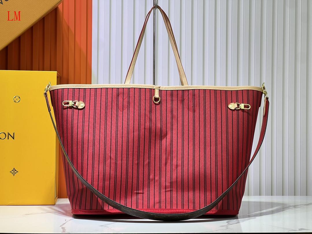 louis vuitton red striped tote bag 39x32x19 cm - Image 6
