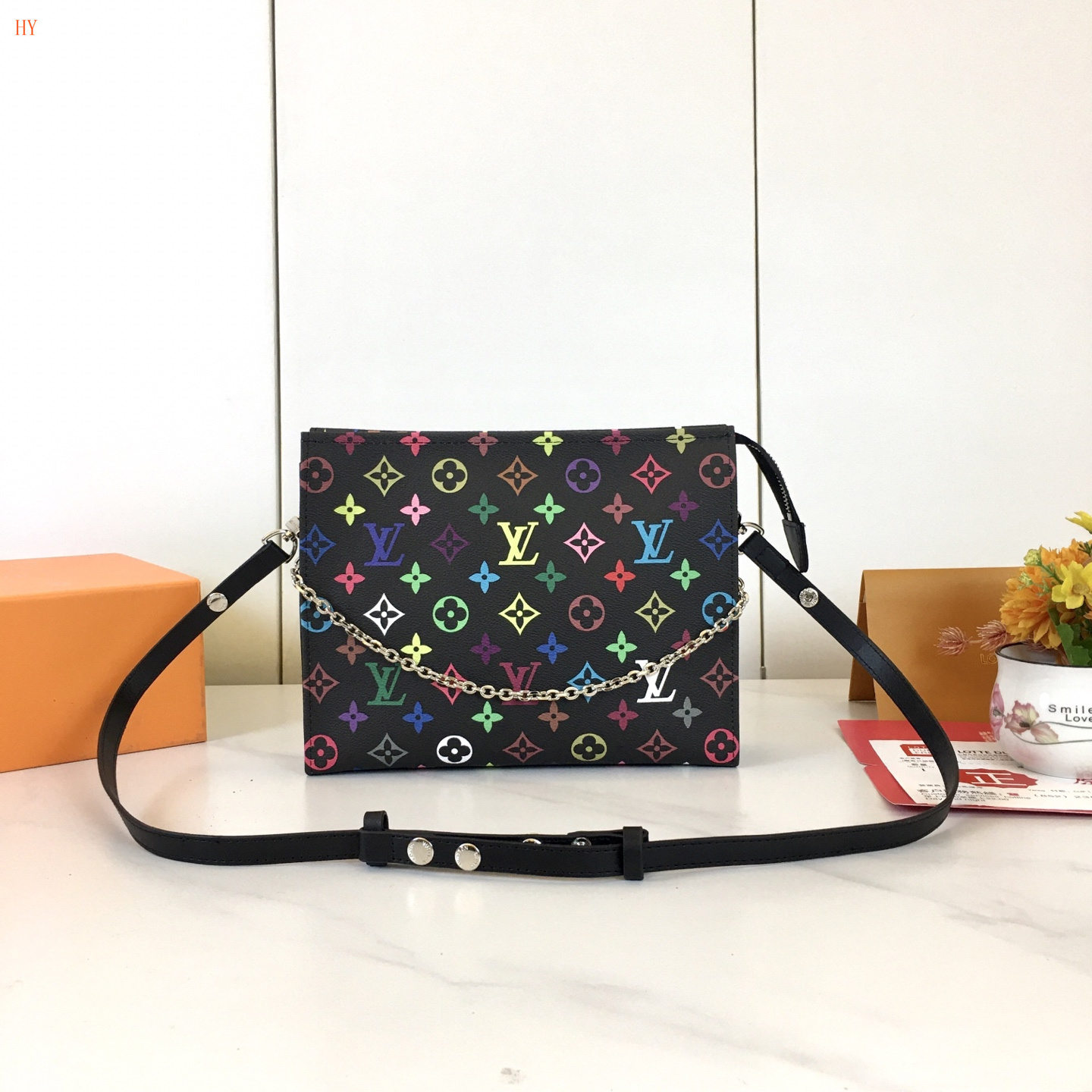 louis vuitton monogram multi-color bag 27x21x6 cm