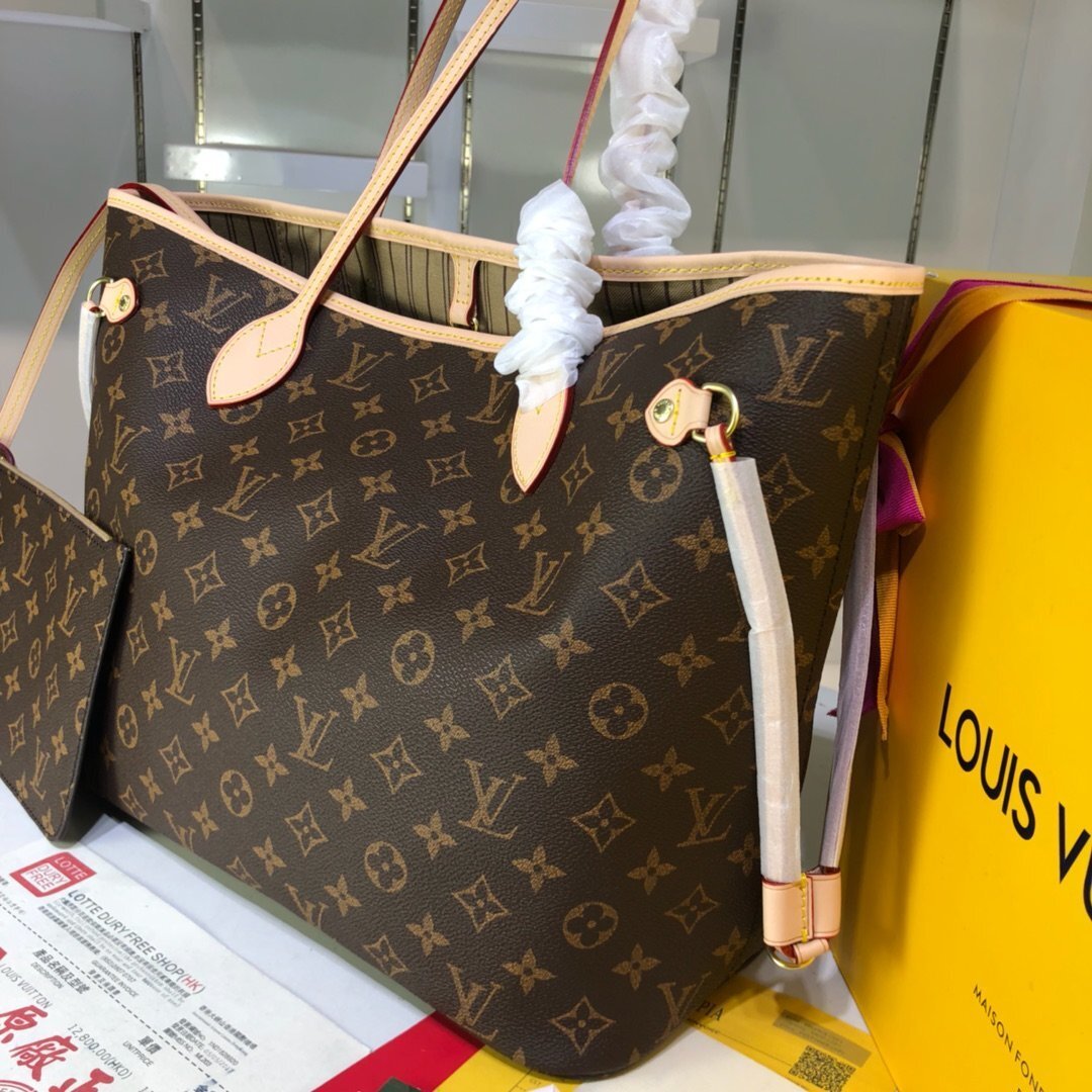 louis vuitton monogram tote bag with pouch - Image 6